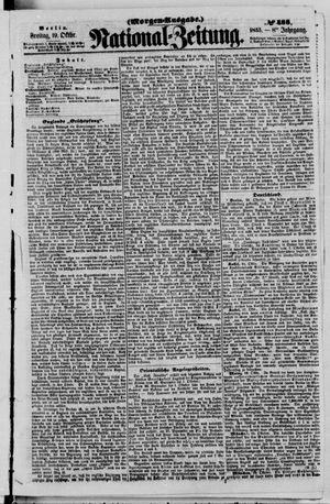 Nationalzeitung vom 19.10.1855