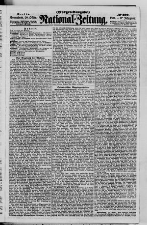 Nationalzeitung vom 20.10.1855