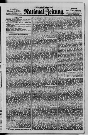 Nationalzeitung vom 22.10.1855