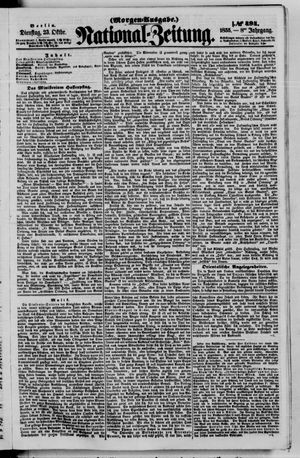 Nationalzeitung vom 23.10.1855