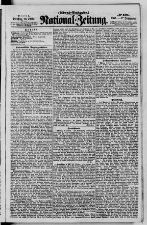 Nationalzeitung vom 23.10.1855