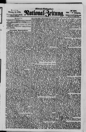 Nationalzeitung vom 29.10.1855