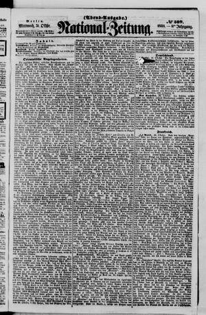 Nationalzeitung vom 31.10.1855