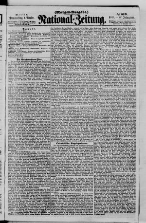 Nationalzeitung vom 01.11.1855