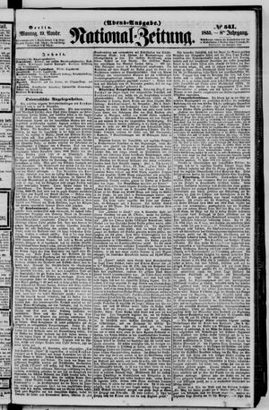 Nationalzeitung vom 19.11.1855