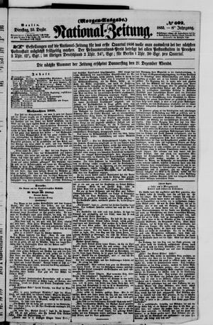 Nationalzeitung vom 25.12.1855