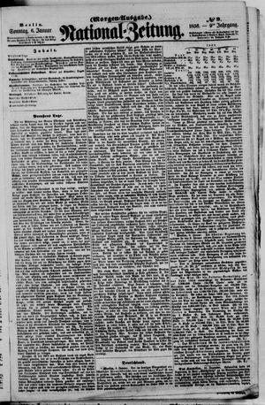 Nationalzeitung vom 06.01.1856