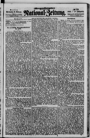 Nationalzeitung vom 13.02.1856