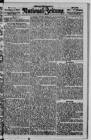 Nationalzeitung vom 12.04.1856