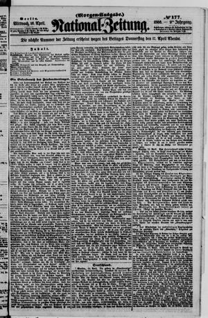 Nationalzeitung vom 16.04.1856