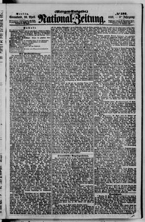 Nationalzeitung vom 26.04.1856