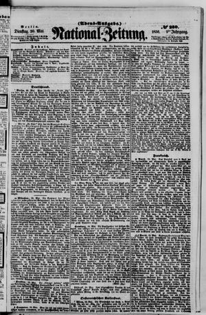 Nationalzeitung vom 20.05.1856