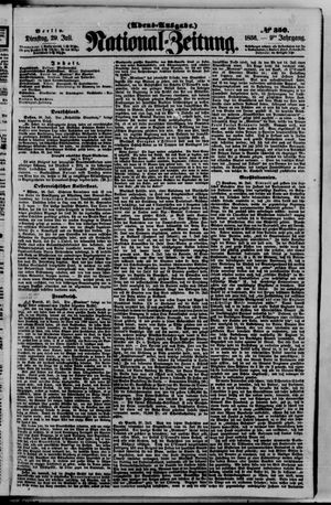 Nationalzeitung vom 29.07.1856