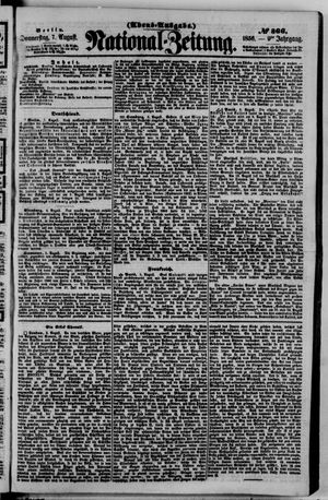 Nationalzeitung vom 07.08.1856