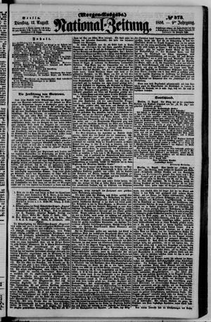 Nationalzeitung vom 12.08.1856