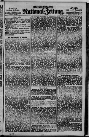 Nationalzeitung vom 02.09.1856