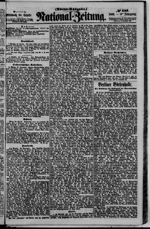 Nationalzeitung vom 24.09.1856