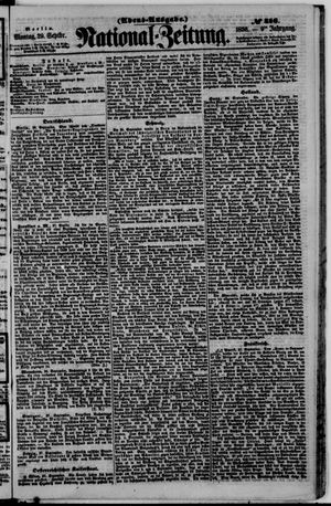 National-Zeitung vom 29.09.1856