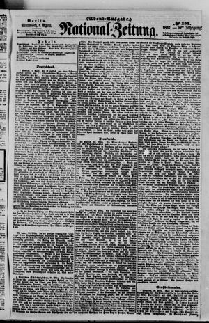 Nationalzeitung vom 01.04.1857