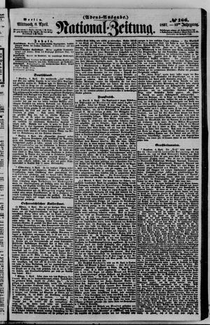 Nationalzeitung vom 08.04.1857
