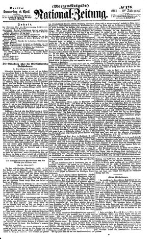 Nationalzeitung vom 16.04.1857