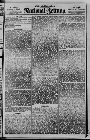 Nationalzeitung vom 27.04.1857