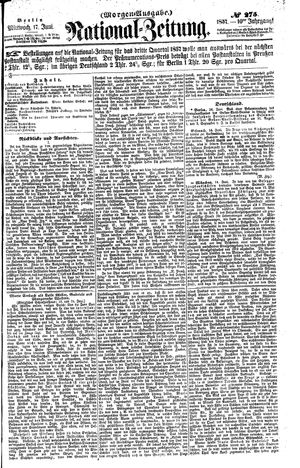 Nationalzeitung vom 17.06.1857