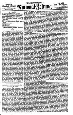 Nationalzeitung vom 08.08.1857