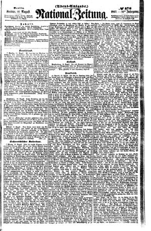 Nationalzeitung vom 14.08.1857