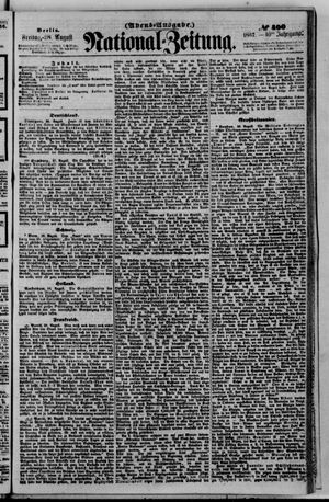 Nationalzeitung vom 28.08.1857