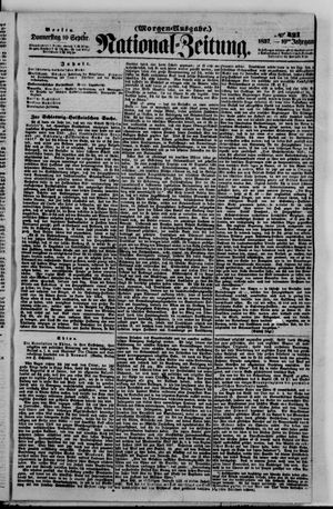 Nationalzeitung vom 10.09.1857