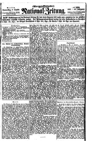 Nationalzeitung vom 17.09.1857