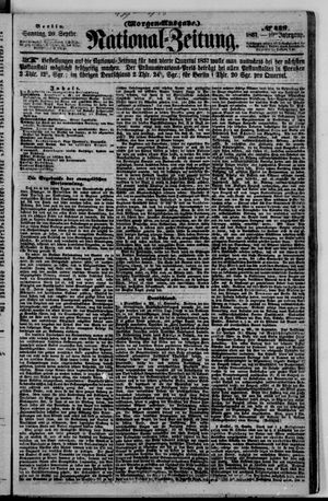 Nationalzeitung vom 20.09.1857