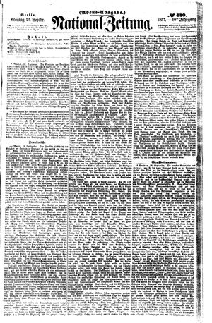Nationalzeitung vom 21.09.1857