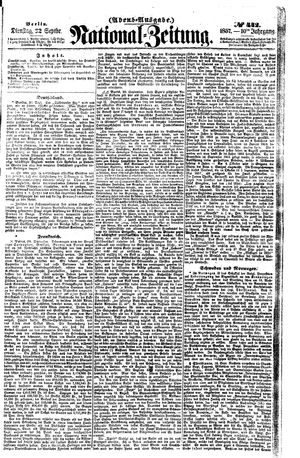 Nationalzeitung vom 22.09.1857