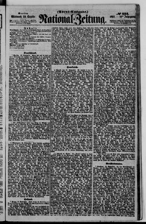 Nationalzeitung vom 23.09.1857
