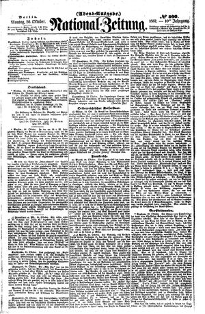 Nationalzeitung vom 26.10.1857