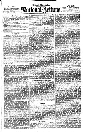 Nationalzeitung vom 10.11.1857