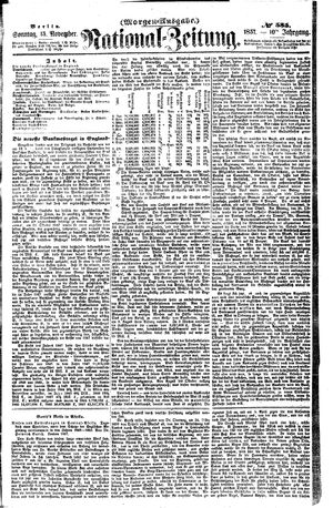 Nationalzeitung vom 15.11.1857