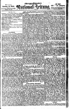 Nationalzeitung vom 22.11.1857