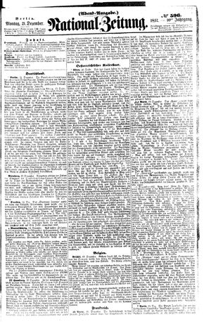 Nationalzeitung vom 21.12.1857