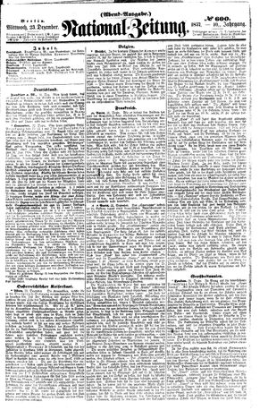 Nationalzeitung vom 23.12.1857