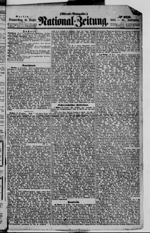 Nationalzeitung vom 31.12.1857
