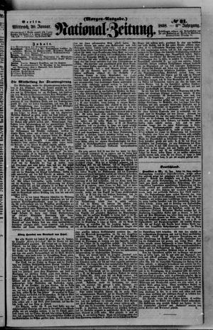 Nationalzeitung vom 20.01.1858