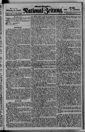 Nationalzeitung vom 20.01.1858