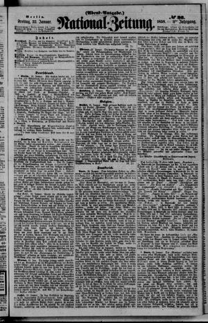 Nationalzeitung vom 22.01.1858