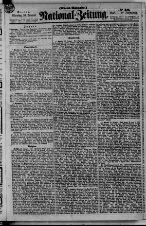 Nationalzeitung vom 25.01.1858