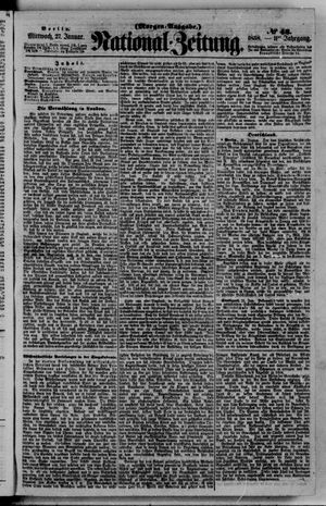 Nationalzeitung vom 27.01.1858