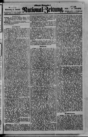Nationalzeitung vom 27.01.1858