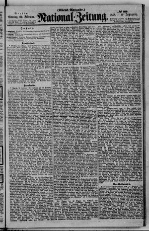 Nationalzeitung vom 22.02.1858